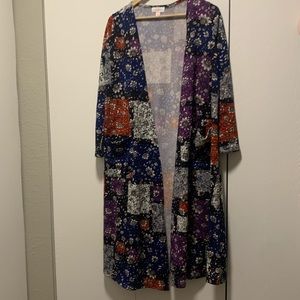 LuLaRoe Sarah sweater fun print with pockets!